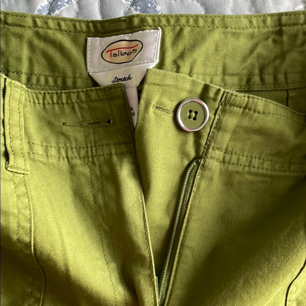 Olive Green Talbots Capri Pants - Picture 5 of 6